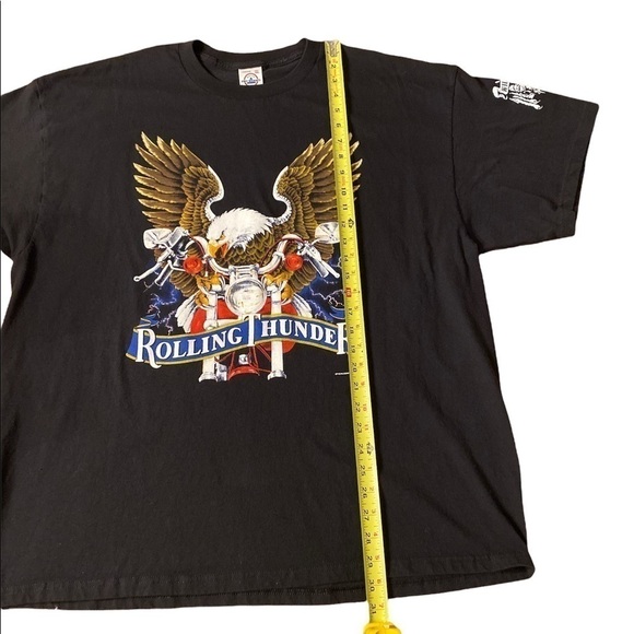 🌟 Rolling Thunder Eagle Motorcycle Biker Black T Shirt 
Size 2XL. - Picture 4 of 8